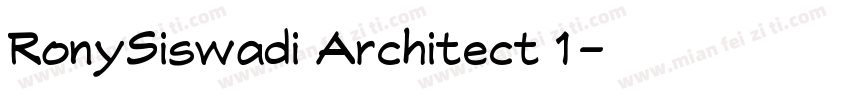 RonySiswadi Architect 1字体转换